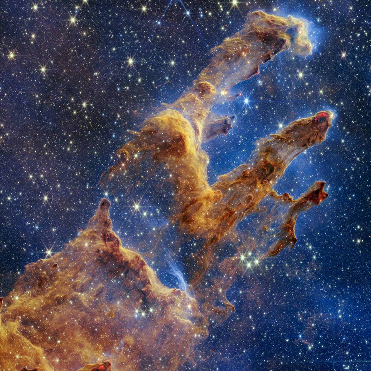 創造の柱 (Pillars of Creation) の観測画像